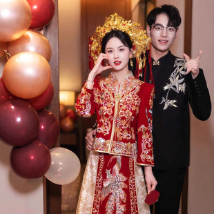 Luxurious Xiuhe Wedding Dress 2025 New Chinese Style Toasting Dress Bridal Outfit Slimming Wedding Gown