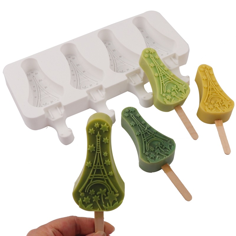 Nuevo molde de paleta diy4 Torre molde de helado casero queso palo helado paleta molde de silicona