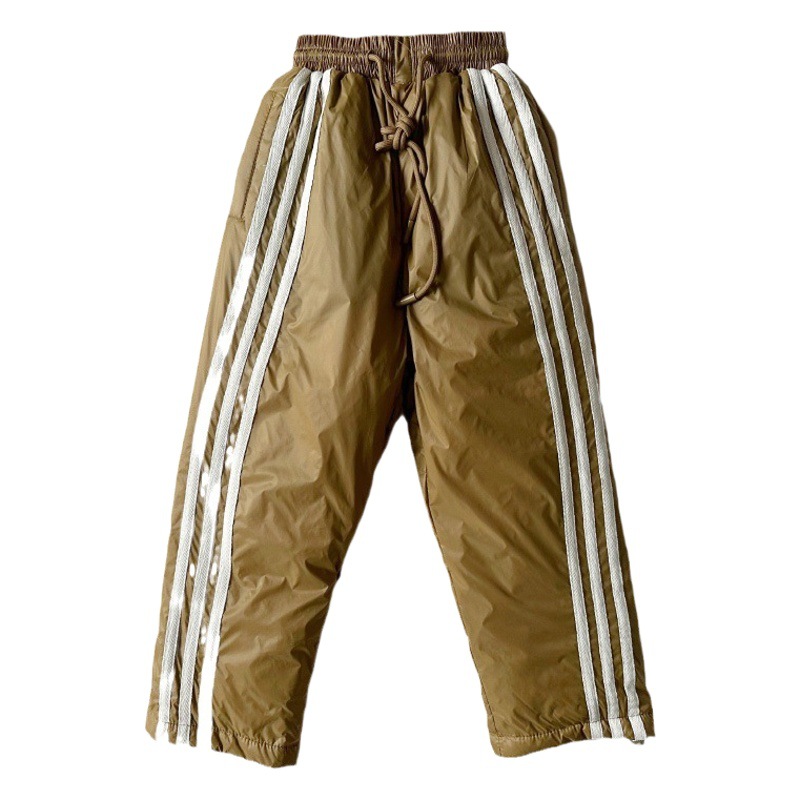 Pantalones de Plumón para Niños Estilo Coreano Versátiles para Otoño e Invierno, Pantalones Largos Cálidos Casuales de Plumón de Pato Blanco para Invierno, Venta al por Mayor en Vivo