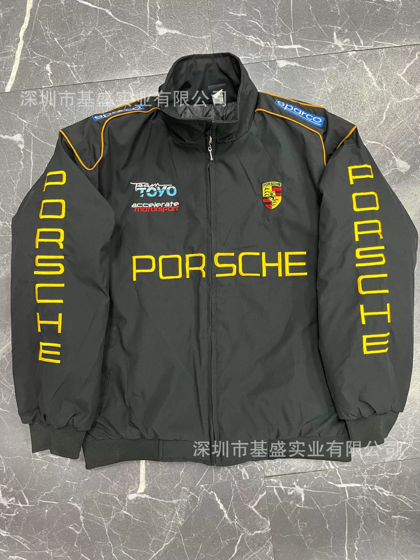 Racing Winter Down Jacket, Custom Embroidered Jacket, Insulated Jersey, Multiple Sizes