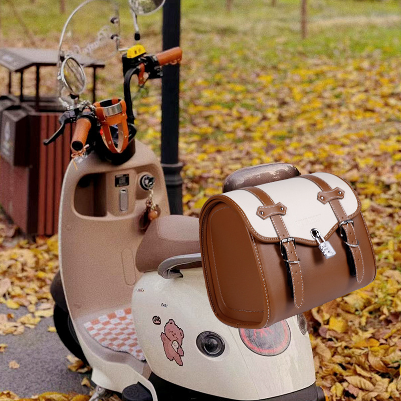 Electric Scooter Rear Bag Backrest Bracket Model, Convenient Detachable Rear Seat Bag, New Trendy Victoria Bag for Motorcycles