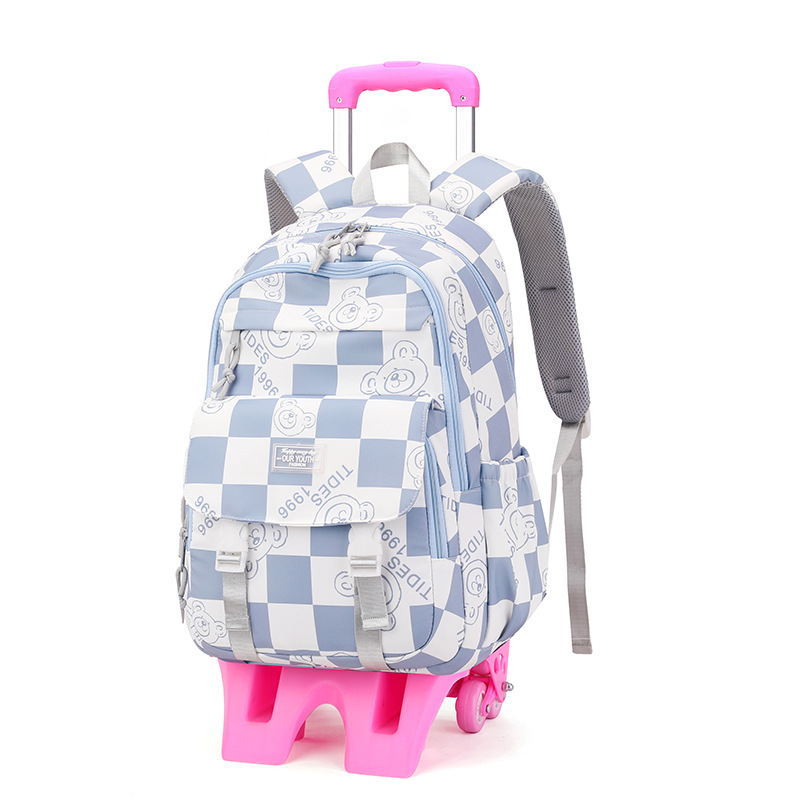 Pescado natural nuevo carro de escalada mochila Escuela Secundaria chica de gran capacidad extraíble escuela niños Escuela Primaria estudiante 3-6