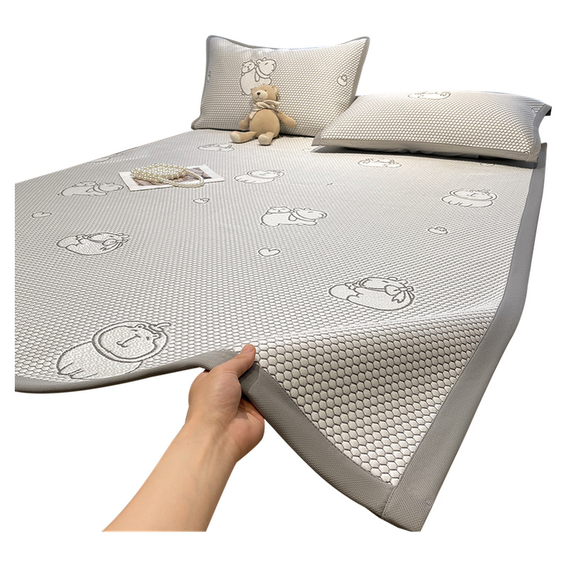 Sábanas de seda de hielo de verano, una pieza, estera suave de doble uso de doble cara 2025 nuevo dormitorio, estera individual, estera de tres piezas