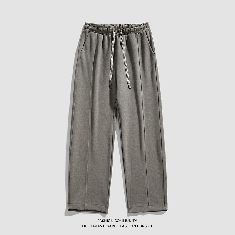 Heavy Weightweight 360g Sweatpants Men's Autumn and Winter Thick Straight Wide-Leg Pants New High Street Pure Color Draped Sports Casual Pants Heavy Weightweight 360g Sweatpants Men's Autumn and Winter Thick Straight Wide-Leg Pants New High Street Pure Color Draped Sports Casual Pants