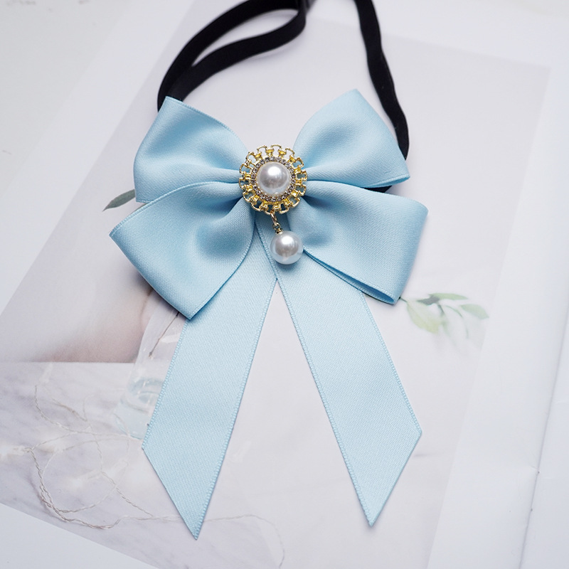 Light blue pearl buckle