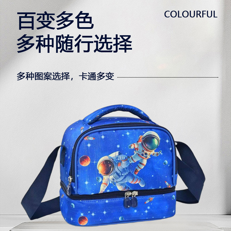 Portable Insulated Lunch Box Bag, Cross-Border Lunch Bag, Primary School Student's Portable Lunch Bag, Children's Backpack, Cute Cartoon