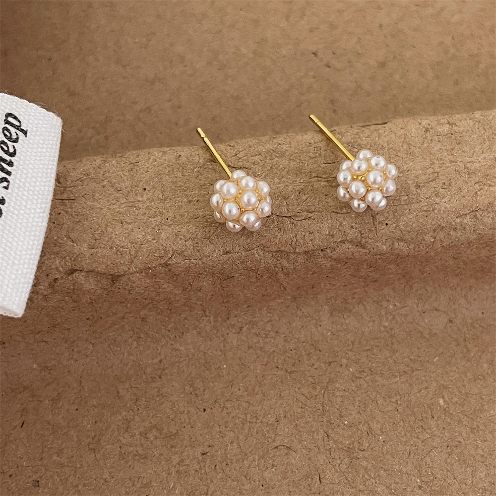 All Seasons Season 1 Pair Elegant Cute Geometric Imitation Pearl Alloy Ear Studs
