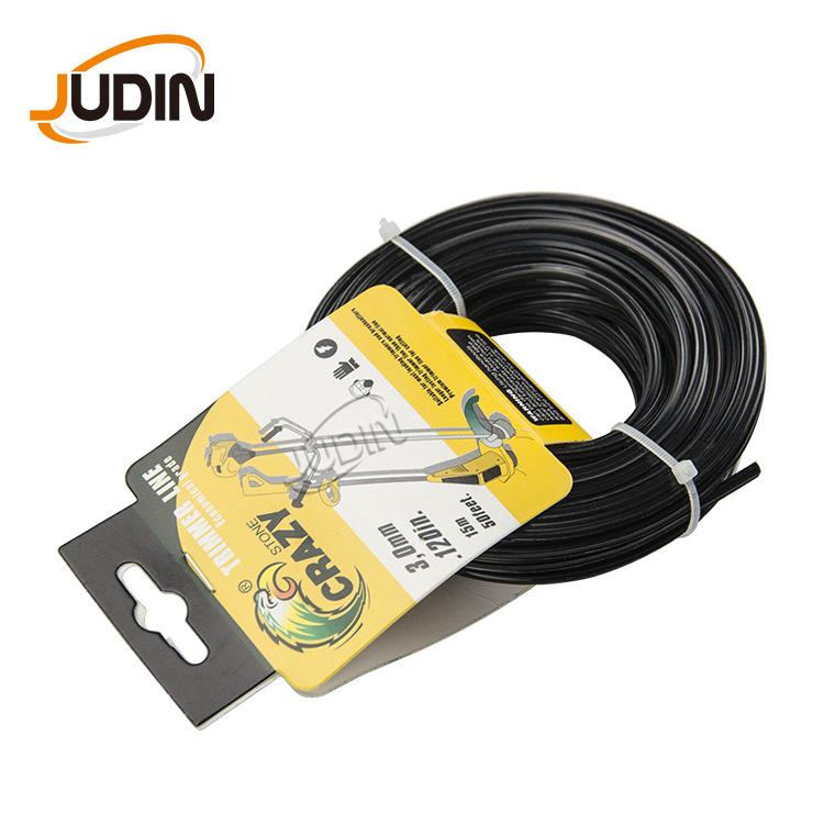 五角星型打草绳 黑色 Nylon Trimmer Line 五边形割草线