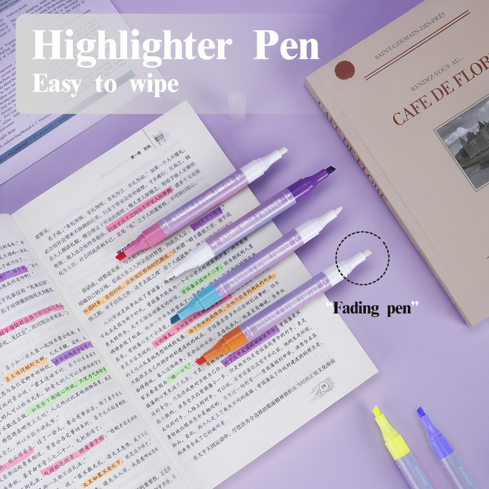 Creativo de doble cabeza borrable puntero de resaltado puntero al por mayor