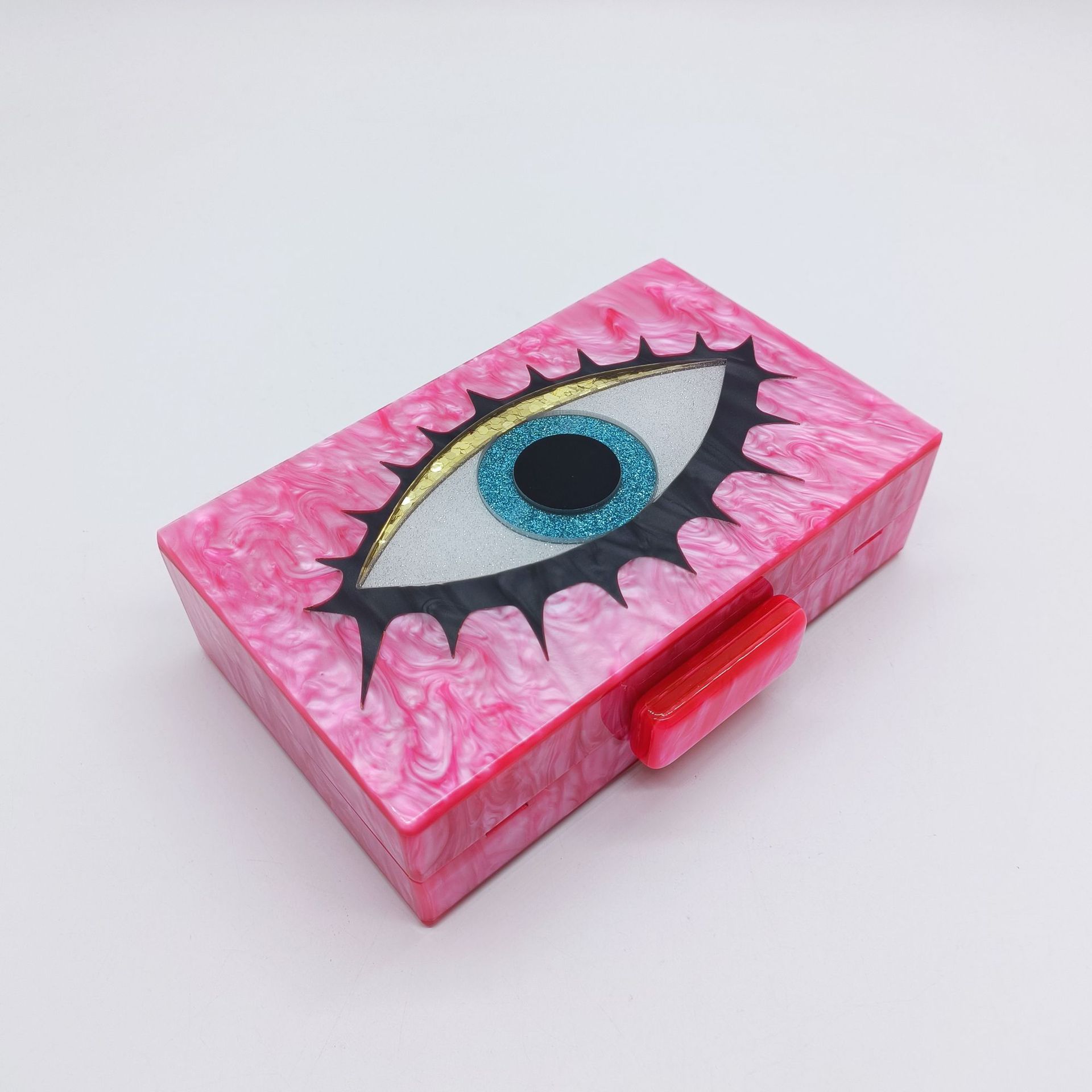 Sac bandoulière léger et luxueux en acrylique avec chaîne et motif serpent, idéal pour les soirées et le quotidien. Pochette/sac à bandoulière avec chaîne._voghion.com