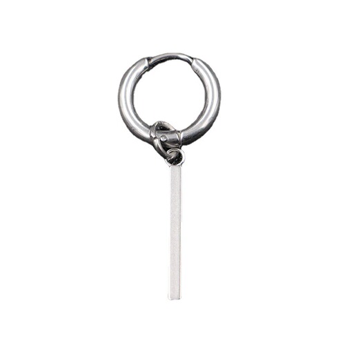 Korean temperament fashion earrings titanium steel one-word personalized circle ear clip ear buckle simple jewelry manufacturer direct sale