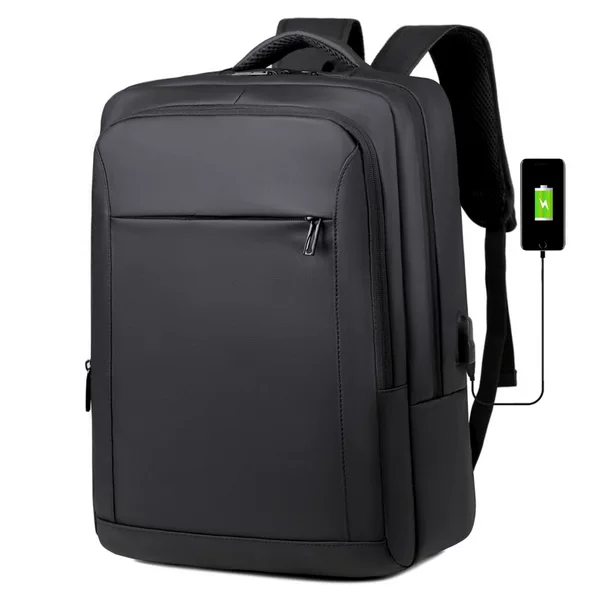 Custom logo printed backpack, large capacity, multifunctional laptop bag, cross-border men's business travel backpack
