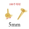 Golden earrings, 5mm