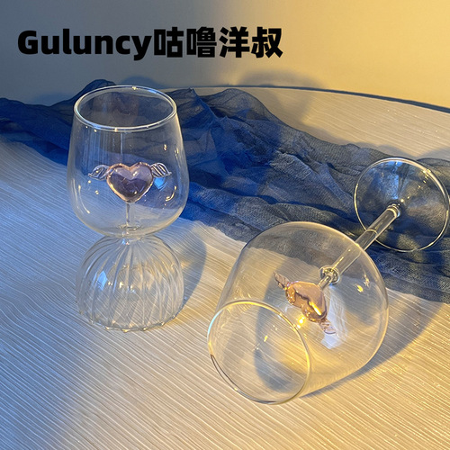 Design red wine glass set home light luxury high-end crystal glass big belly decanter grape goblet