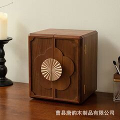 新しい中国風の四つ葉のクローバーのジュエリーボックス、新しい中国風のジュエリーボックス、無垢材の大容量ジュエリー収納ボックス