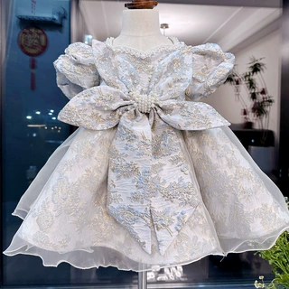 女宝宝周岁礼服中式2026新款抓周服女童一岁生日宴会服装儿童礼服