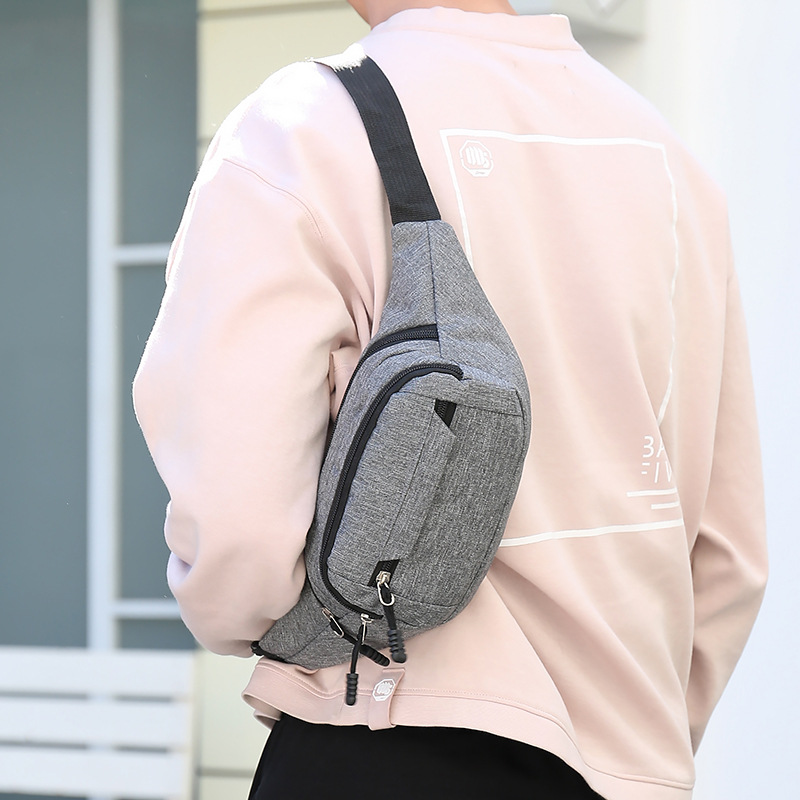 All Seasons Season Men'S Gender Classic Style Style Square Shape Men's Classic Style Solid Color Oxford Cloth Waist Bags