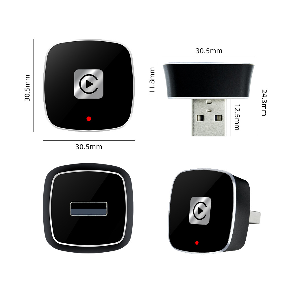 Wired to Wireless CarPlay Converter 2-in-1 Car Interconnect Box Smart Screen Projection Module for Vehicles