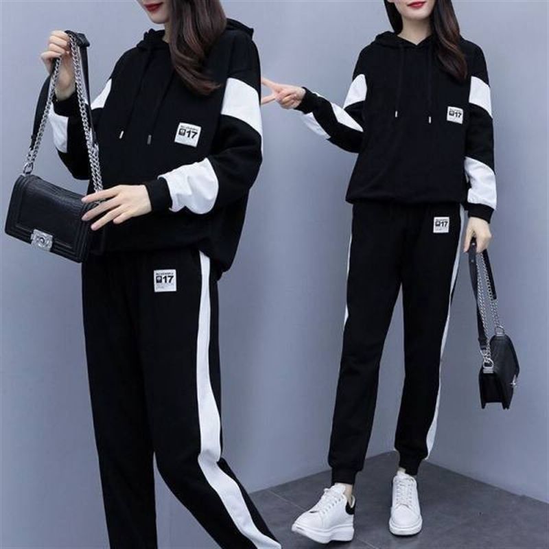 Cross border Amazon Large Women's wear suit 2021 new pattern Easy Show thin leisure time fashion motion Two piece set