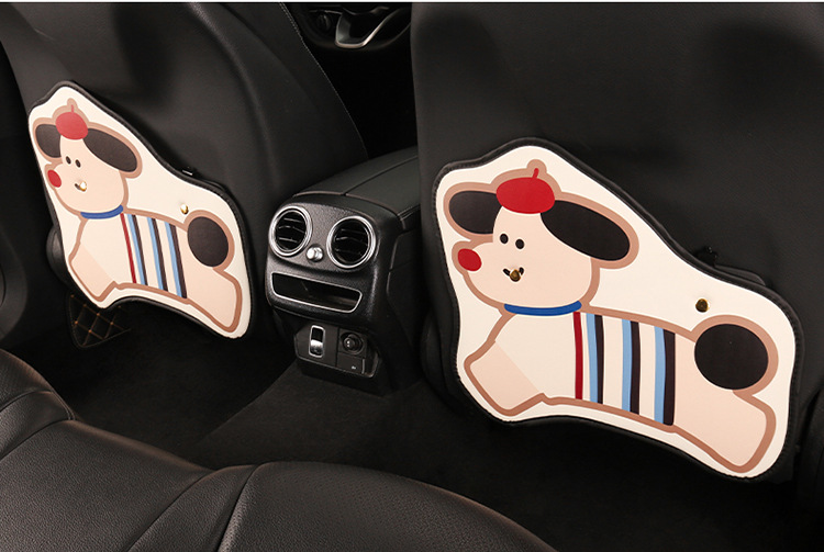 Cat and Puppy Car Seat Anti-Kick Pad Rear Seat Anti-Dirt Wear-Resistant Decorative Protective Pad Anti-Wear Pad Seat Back
