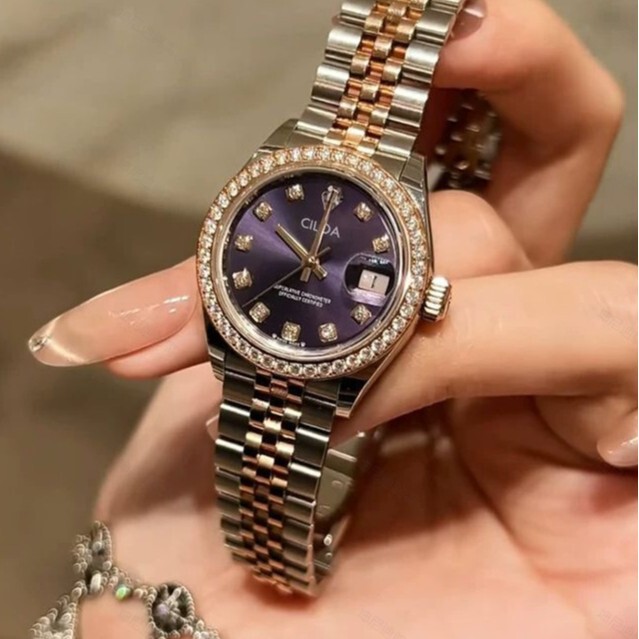 Ciloa Watch Gold and Green Watchtiktok Cross-Border Custom Watch Watch