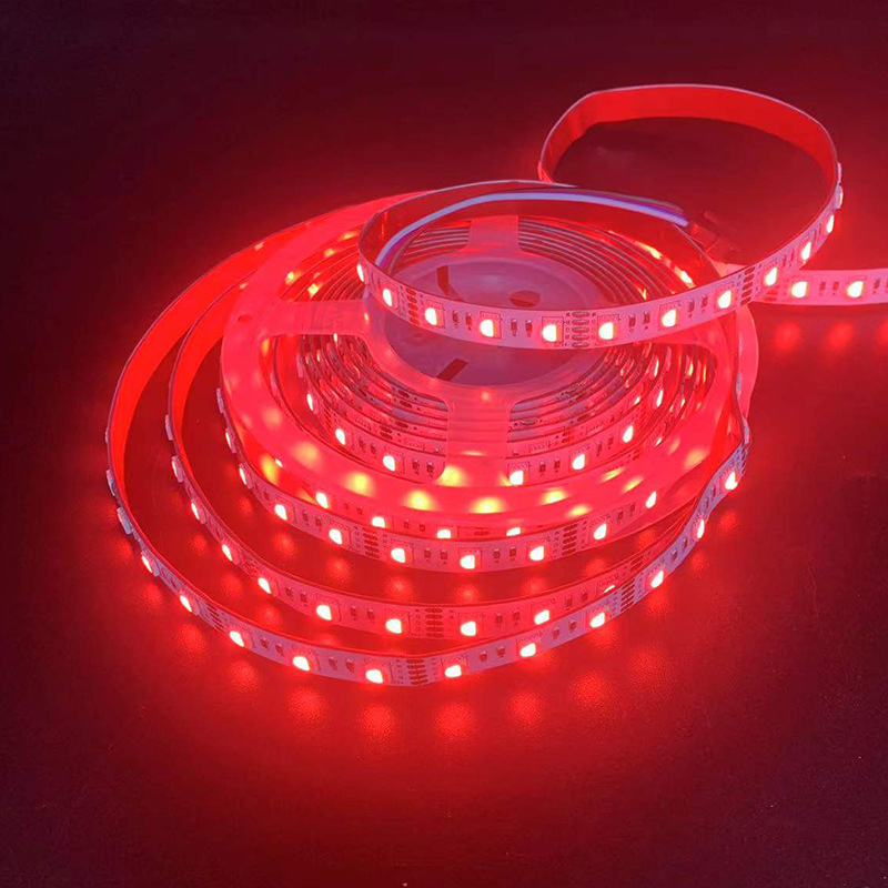 WS2814A柔性LED七彩变色灯带60灯12V滴胶防水户外5050RGBW灯条