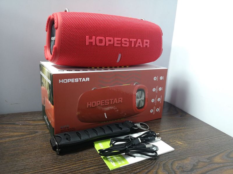 HOPESTAR H50 アウトドアポータブルワイヤレスBluetoothスピーカー 大出力デュアルスピーカー 大音量 ハンドストラップ付き FMラジオ搭載|undefined