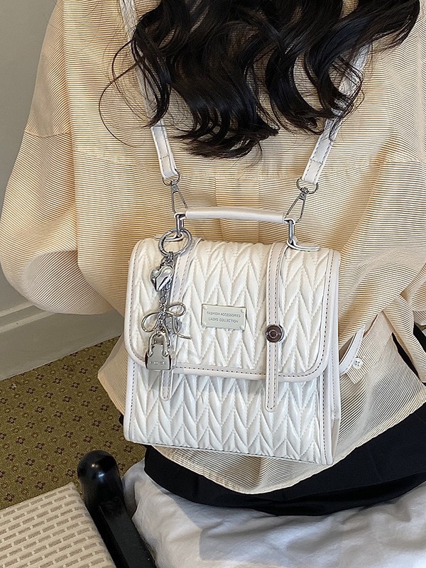 Bolso para mujeres 2026 primavera y verano nuevo estilo simple plegado pequeño bolso de moda moda estilo universitario bolso