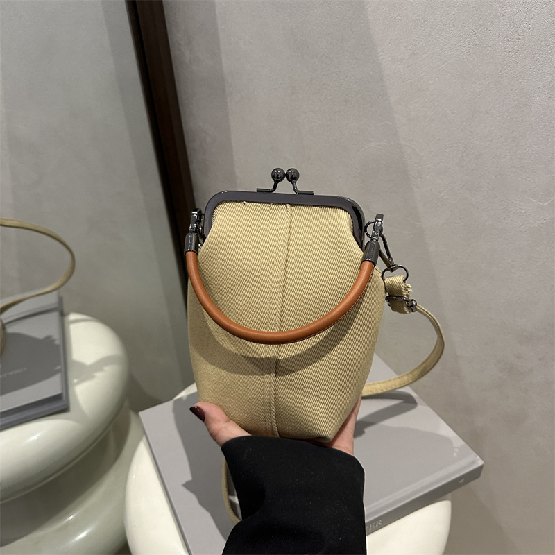 デニム携帯電話2025斜めショルダーバッグ新型文芸ハンドバッグ百合通勤手作り女性バッグ携帯バッグ純色|undefined