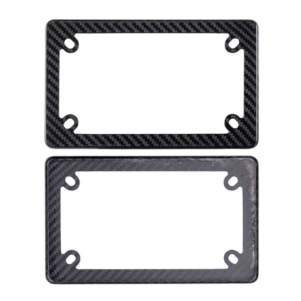 Motorcycle License Plate Frame Carbon Fiber License Plate Frame Dry Carbon Electric Vehicle Us Standard License Plate Holder Real Carbon Modification Accessories