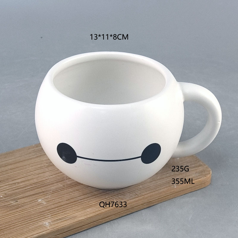 Taza de cerámica blanca creativa, taza de café, taza de agua, regalo de mano, taza de cerámica hecha a mano transfronteriza