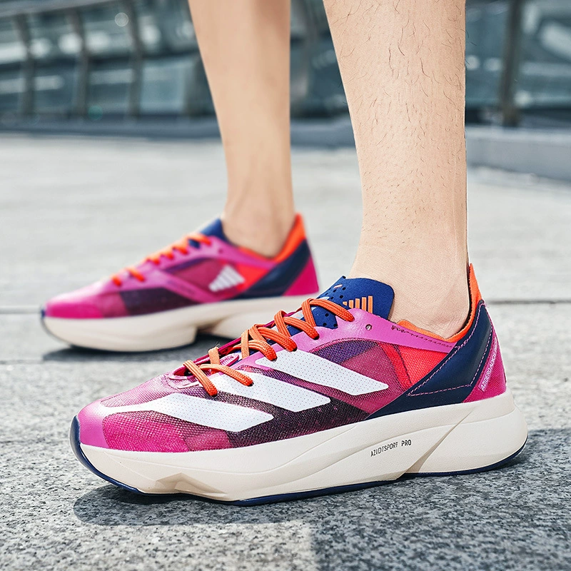 Новые мужские туфли с трансграничной пружинной одинарной сеткой, дышащая спортивная обувь с тканой сеткой, повседневная обувь, амортизирующие марафонские кроссовки