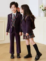 Школьная форма для начальных и средних классов: костюм и плисированная юбка, британский стиль