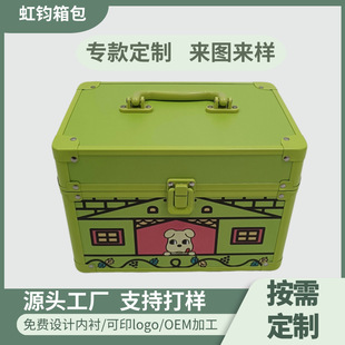 Aluminum Box Manufacturer Specializes in Portable Cosmetic Box Aluminum Alloy Storage Box with Mirror Beauty and Manicure Tool Box