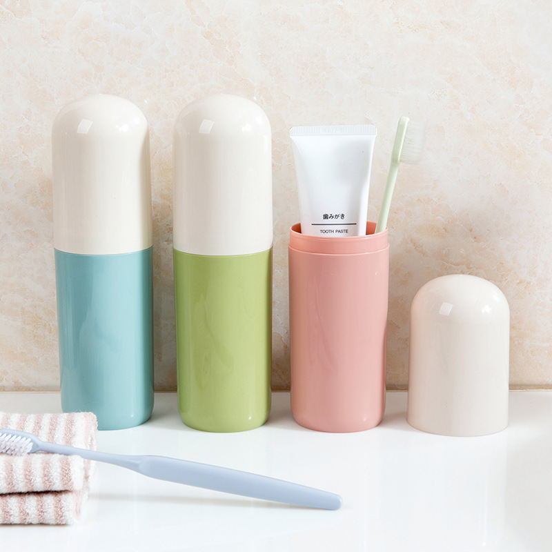 Moda viaje lava portátil al aire libre cepillo de dientes pasta de dientes caja de almacenamiento creativa taza de lavado de plástico doméstico