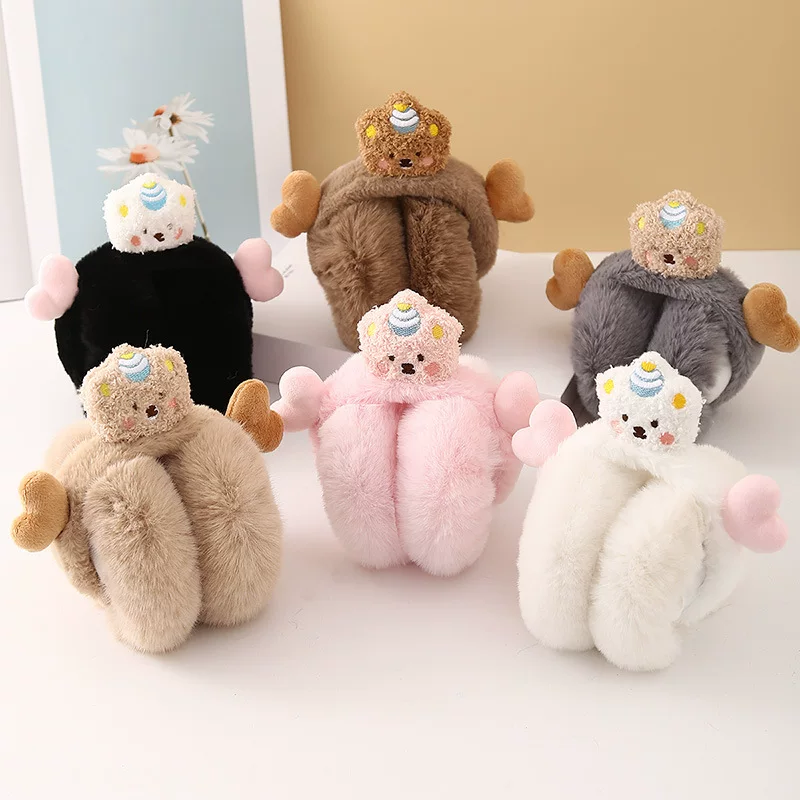 Cartoon cute windproof keep warm high quality foldable headphones for elementary school students