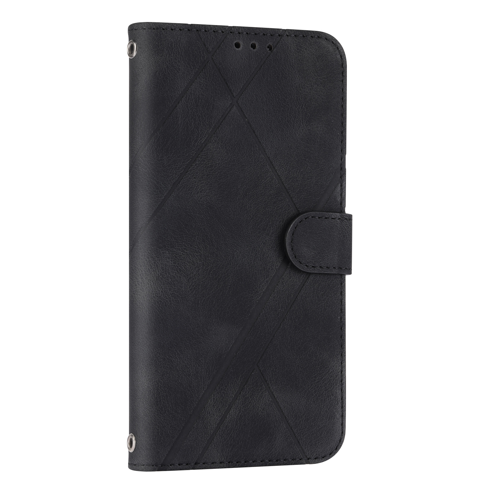 Adatto per iPhone Pro Line Custodia in pelle con motivo a flip in rilievo, con inserto a tracolla, per carte di credito, Apple 15 Ultra_voghion.com