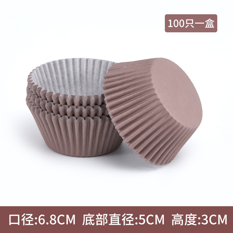 Hot sale pastel de papel a prueba de aceite 100 paquetes de postre de alto rendimiento pastel de nieve niang base de papel de horneado tazas