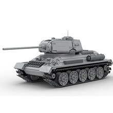 MOC��ľ�����ָ� ƴ���ľ��װ��սϵ�����53096���� T-34 85 RC