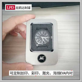 深圳铁盒厂家 小护士表怀表铁盒包装 88*60*18开窗马口铁盒印LOGO