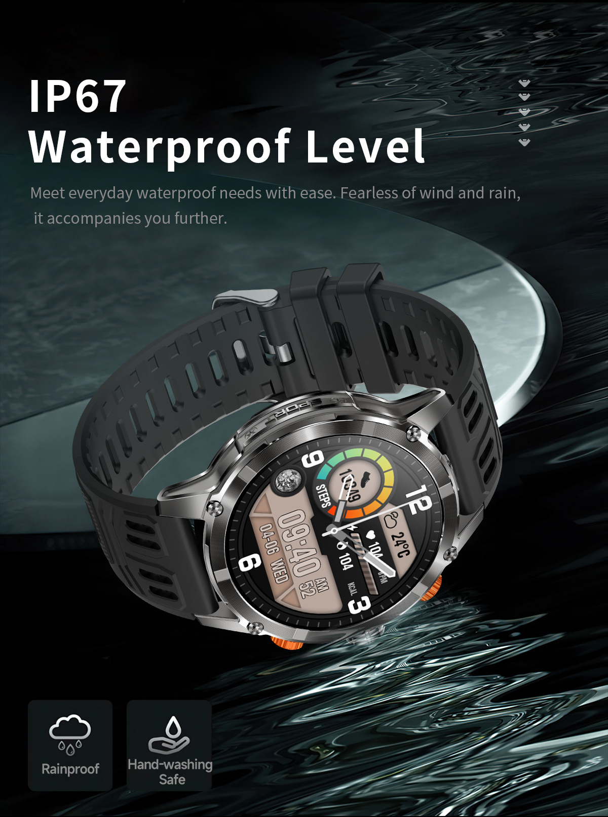 Smartwatch Für Herren Mit Bluetooth-anruf Und Herzfrequenzmesser_voghion.com