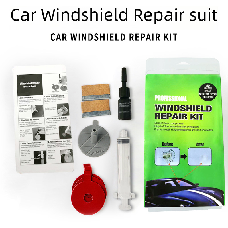 Manufacturer Direct Sale Cross-Border Automotive Glass Repair Agent Windshield Repair Tool Glass Repair Liquid Set
