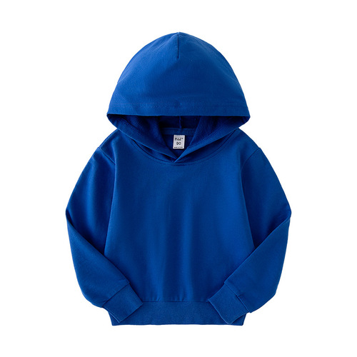 Children's Hooded Sweatshirt 100% Cotton Plain Color Hooded Sweatshirt for Spring and Autumn Season Thin Model Outerwear Headwear Long Sleeve Wholesale with Printing