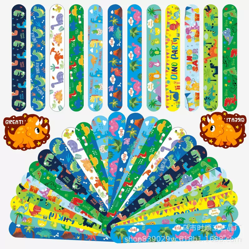 跨境亚马逊TEMU恐龙啪啪圈手环儿童玩具手镯拍拍圈