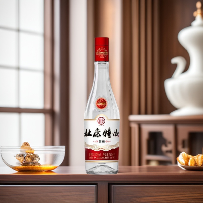 17年店洛阳杜康粮食红酒纯粮白酒特曲经典52度480ml*12瓶装箱