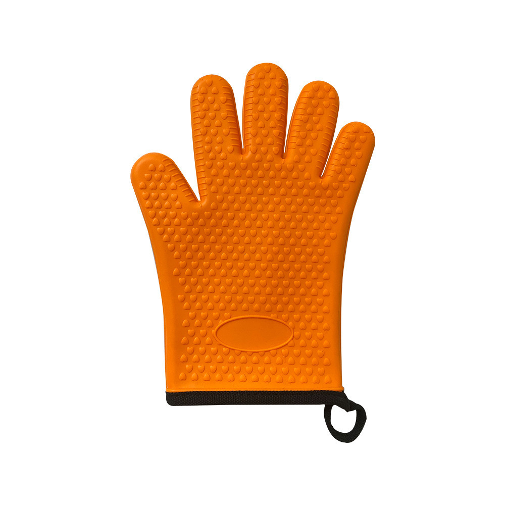 Guantes de silicona resistentes a quemaduras y aislamiento térmico resistentes a altas temperaturas antideslizantes herramientas de horneado de algodón para cocina doméstica horno de microondas