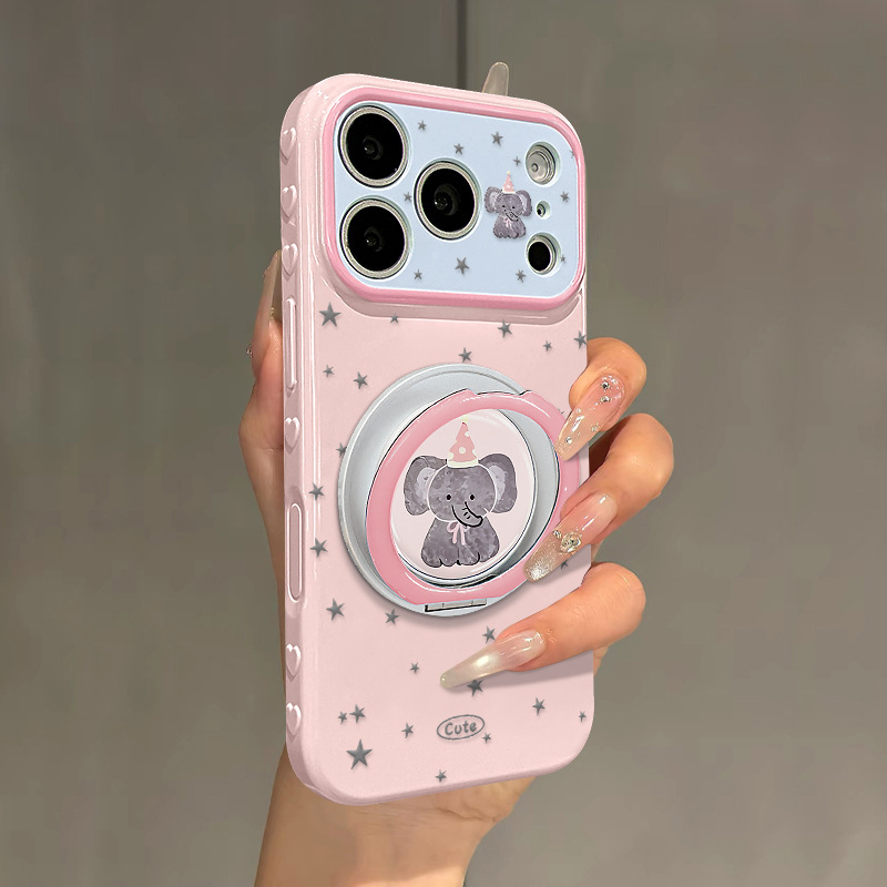 Suitable for 17Promax Apple Mobile Phone Case 15 High-Looking 16 Star Elephant 14 Rotating Stand 13 Cute 12 Soft Suitable for 17Promax Apple Mobile Phone Case 15 High-Looking 16 Star Elephant 14 Rotating Stand 13 Cute 12 Soft