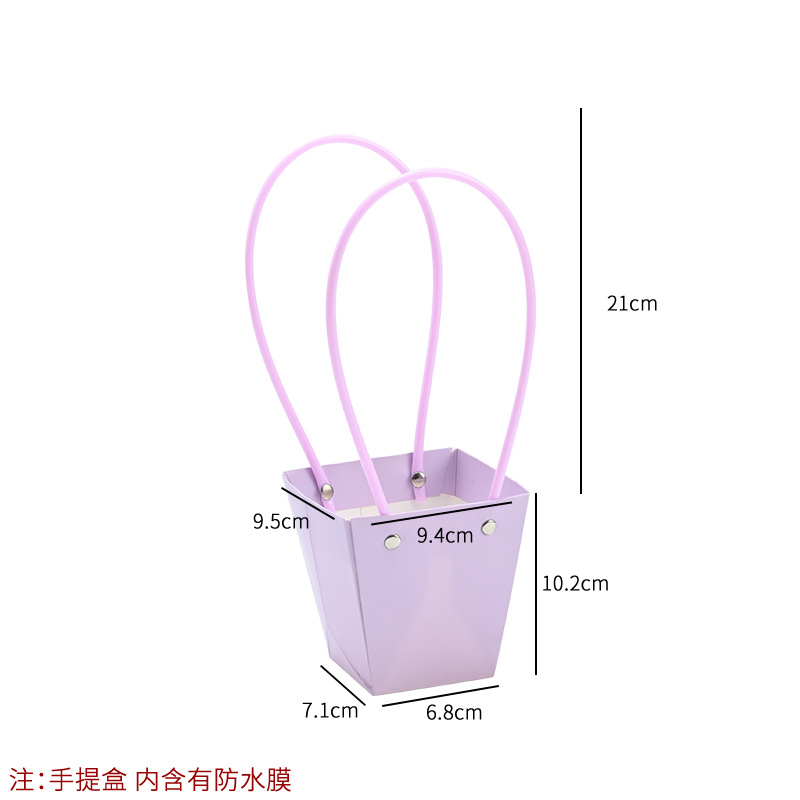 Bolso especial transfronterizo para flores, descuento al por mayor, bolsa trapezoidal de papel kraft impermeable, bolsa de embalaje de regalo, bolsa de ramo