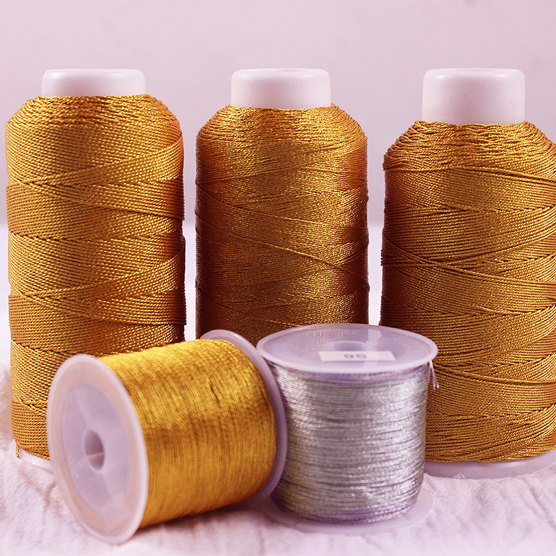 Gold and Silver Thread, Gold Wire Strand, Large Roll Braided Rope, Recipient Country DIY Braided Rope Coil Winding Wire, Metal Wire, Batch View
