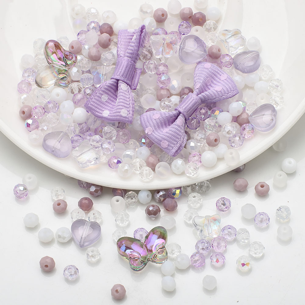 glass beads with bow